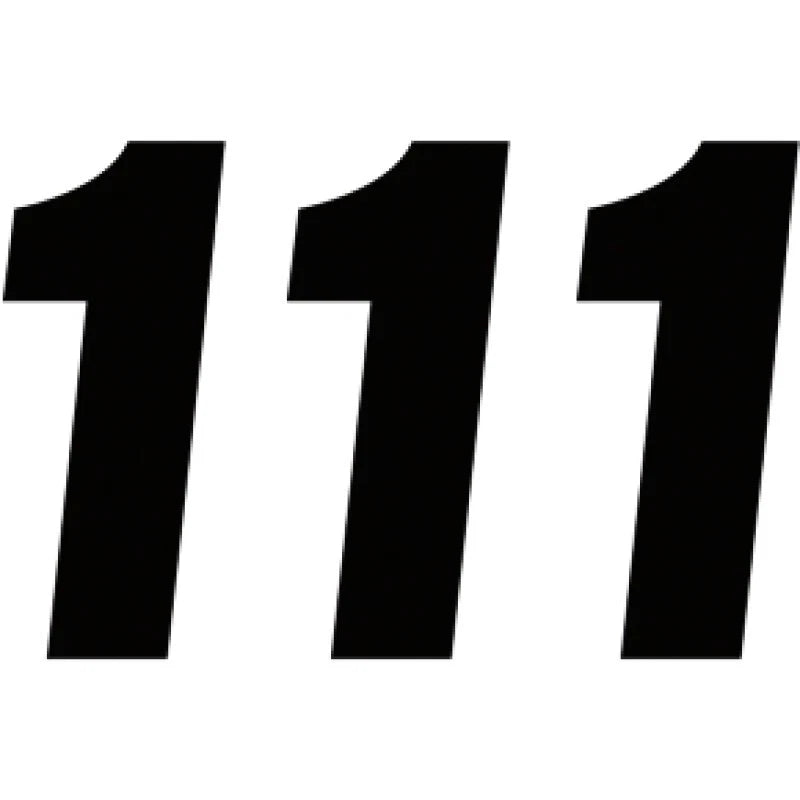 Number Stickers for Factory Effex (Black) - 08-90001