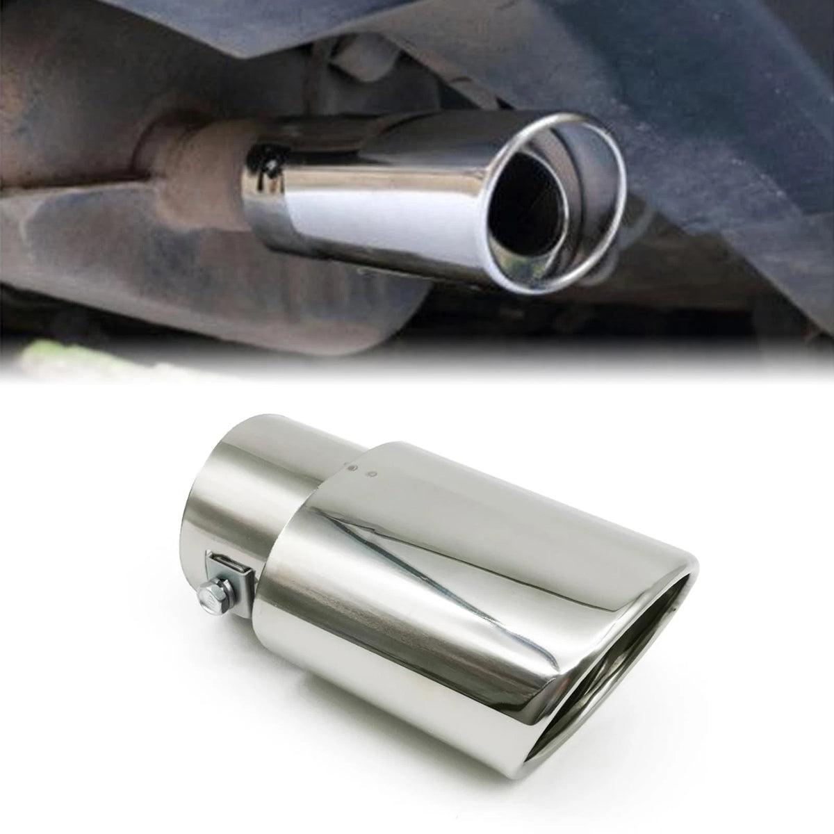 2.5" to 3.3" Adjustable Stainless Steel Exhaust Tip for Cars
