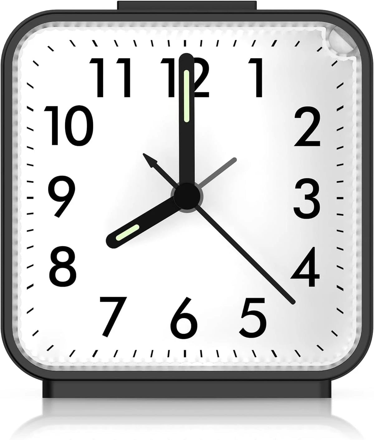 Analog Alarm Clock for Travel (Silent Non Ticking)