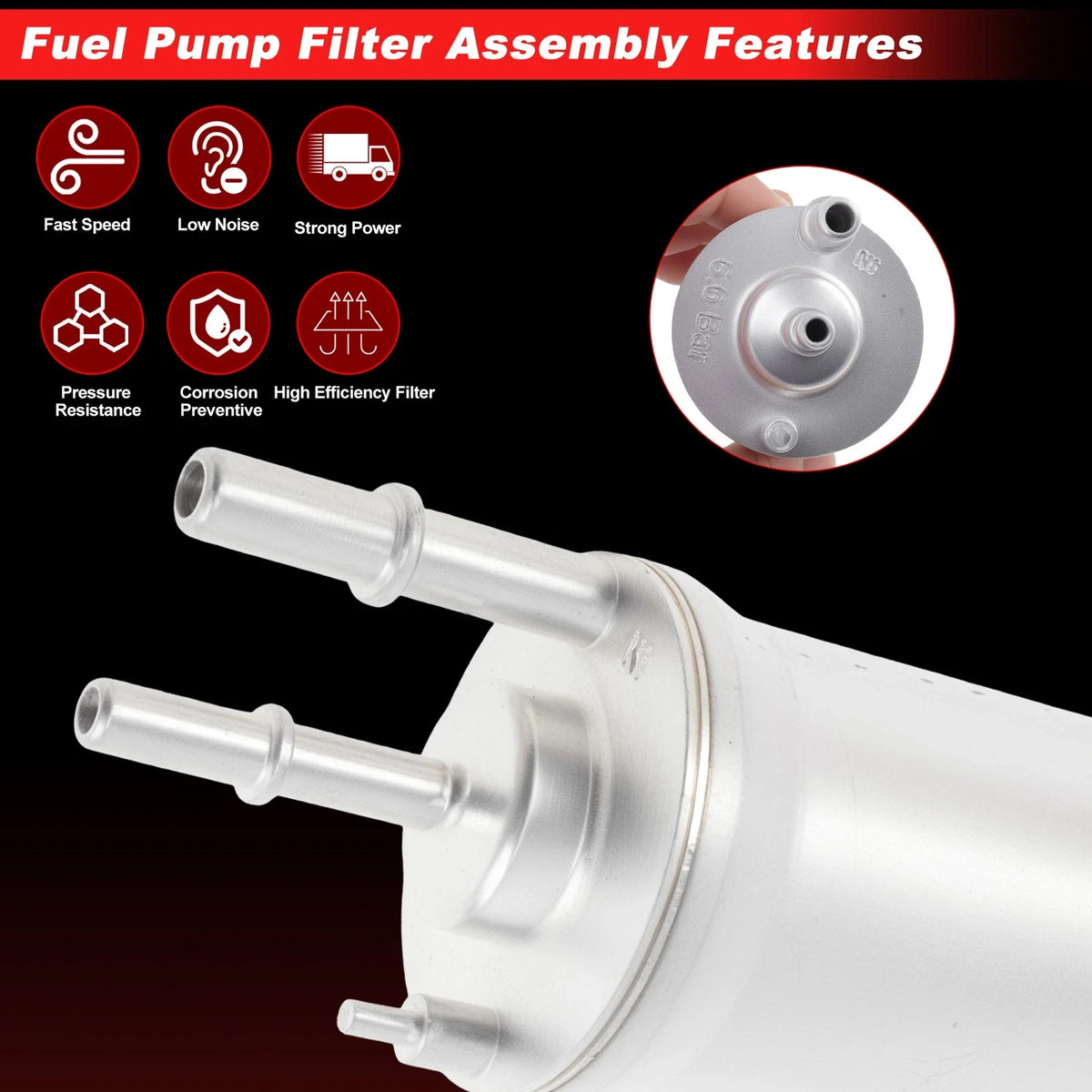 Fuel Filter Assembly for Volkswagen Jetta (2002–2005) No. 1J0201051B Metal