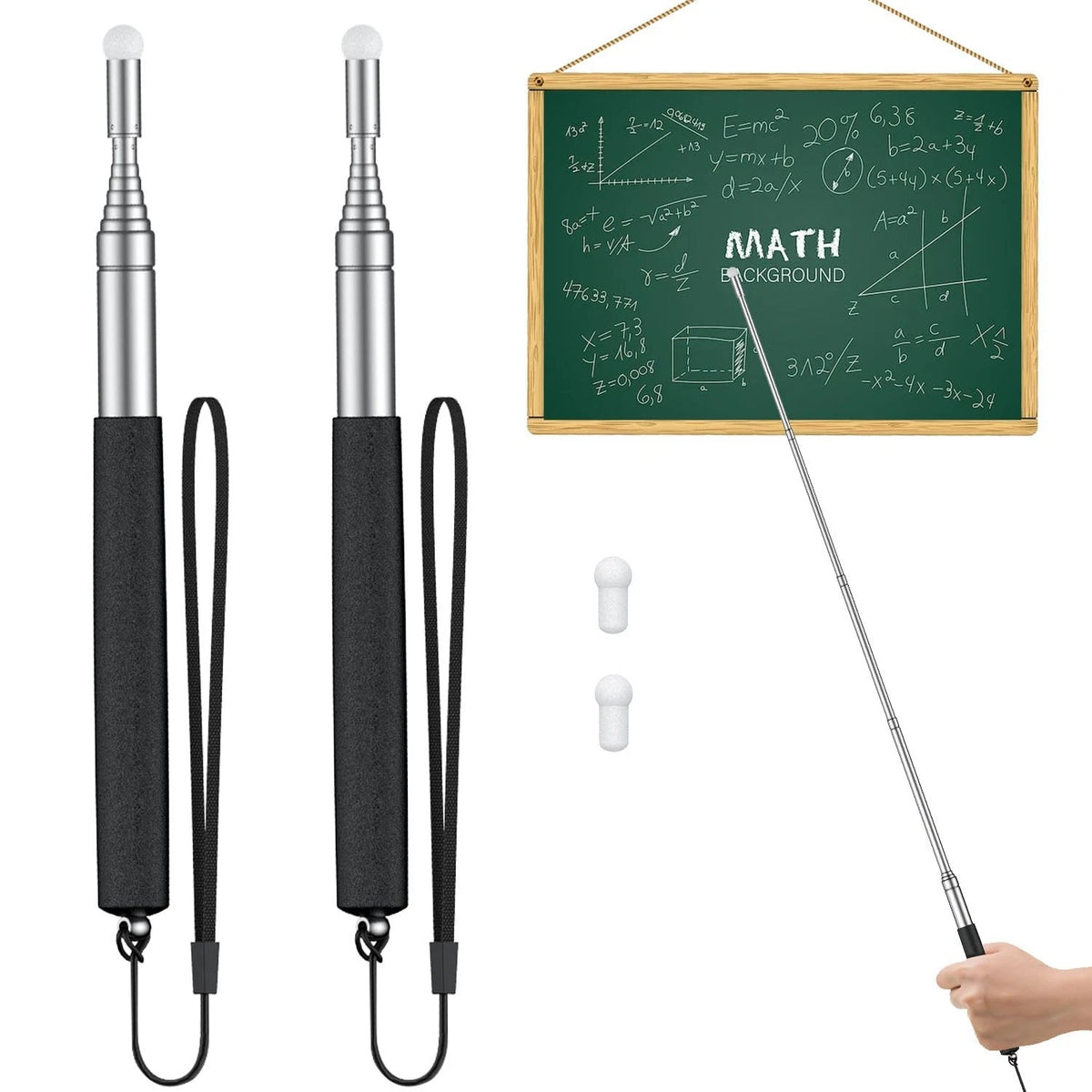 2X Retractable Teacher Pointer Stick for Uniclife (up to 39.3")