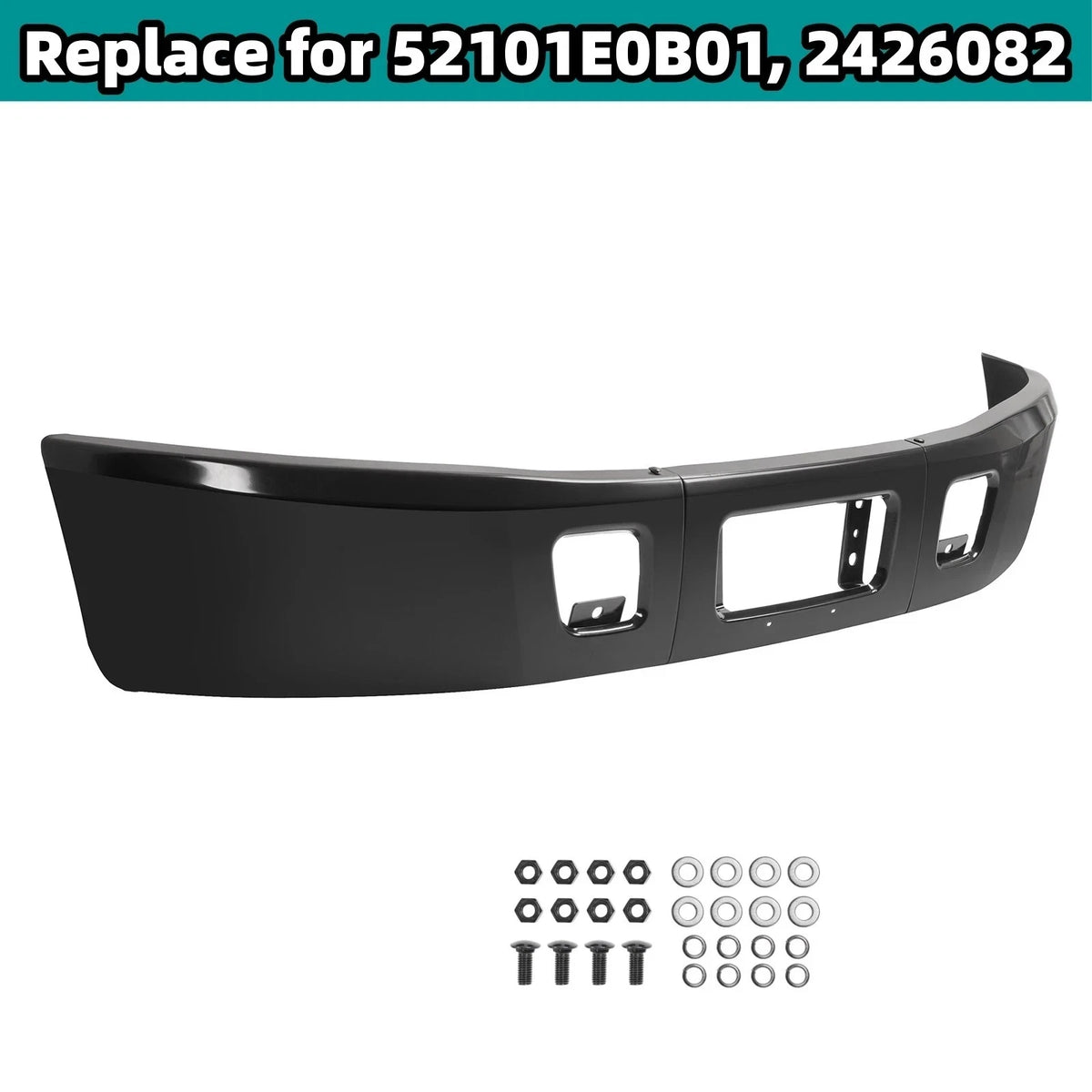 Heavy Duty Steel Front Bumper for Hino 238 258 268 338 (2005–2020) # 52101E0B01, CON-A000009046, 2426082