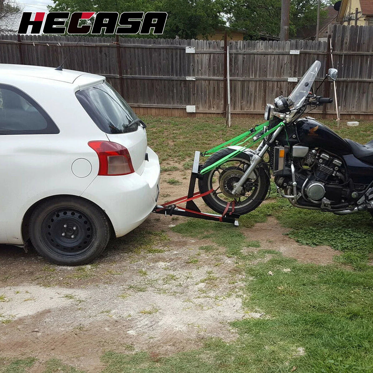 Motorcycle Carrier Tow Hitch Rack for HECASA (Black)