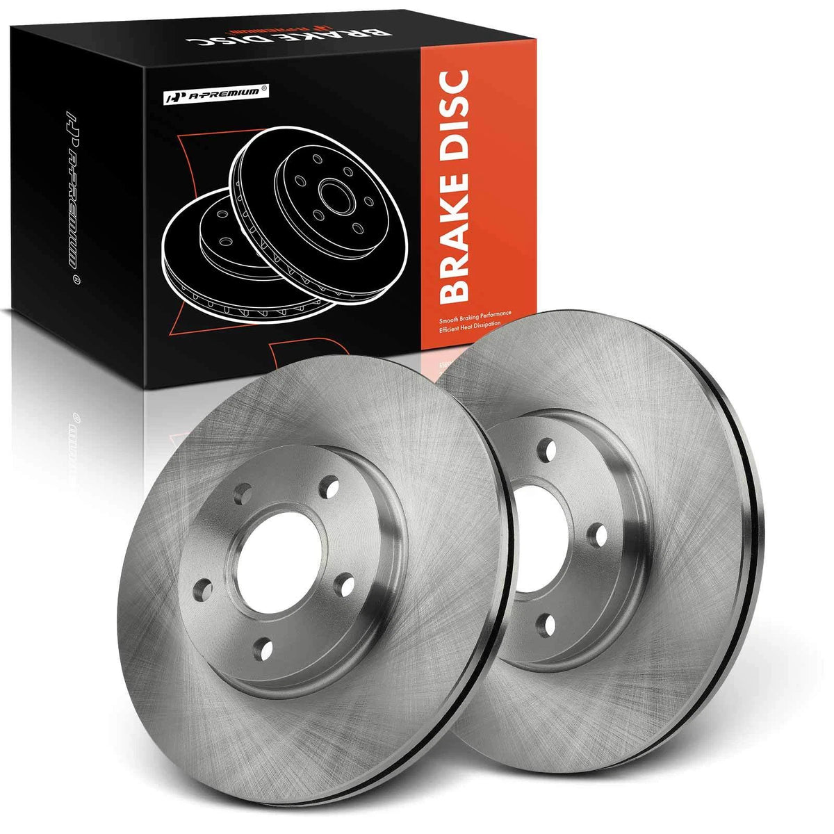 Set of 2 Front Side Disc Brake Rotors for Ford Transit Connect (2010–2013) BR900850, 12165132, BR90085001