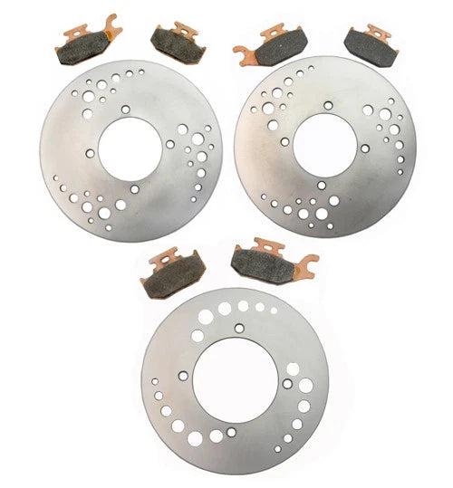 Front Rear Brake Rotors & Pads for Can-Am Outlander 500 (2007–2009) K-20244274282028e