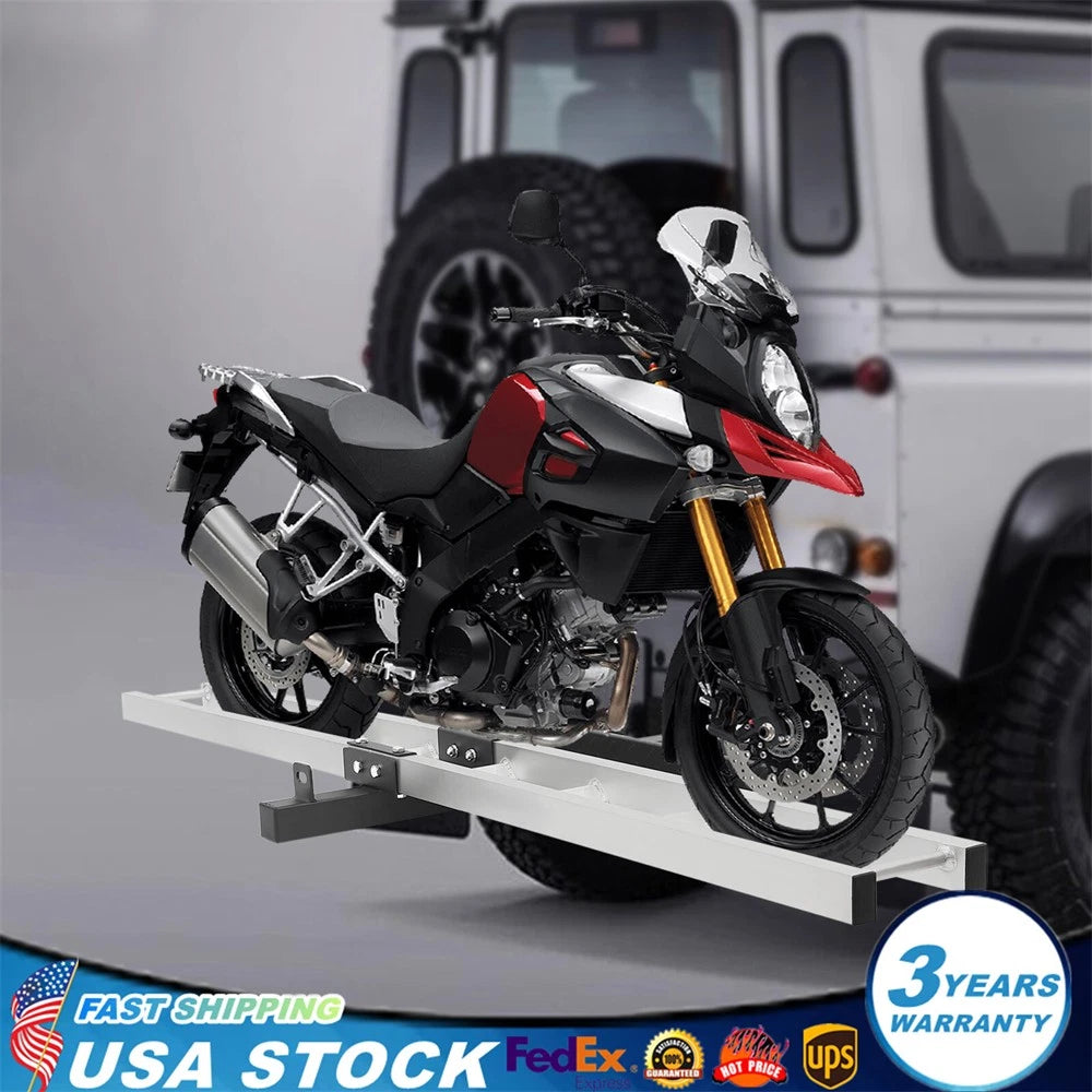Heavy Duty Motorcycle Carrier Dirt Bike Rack Hitch Mount Hauler