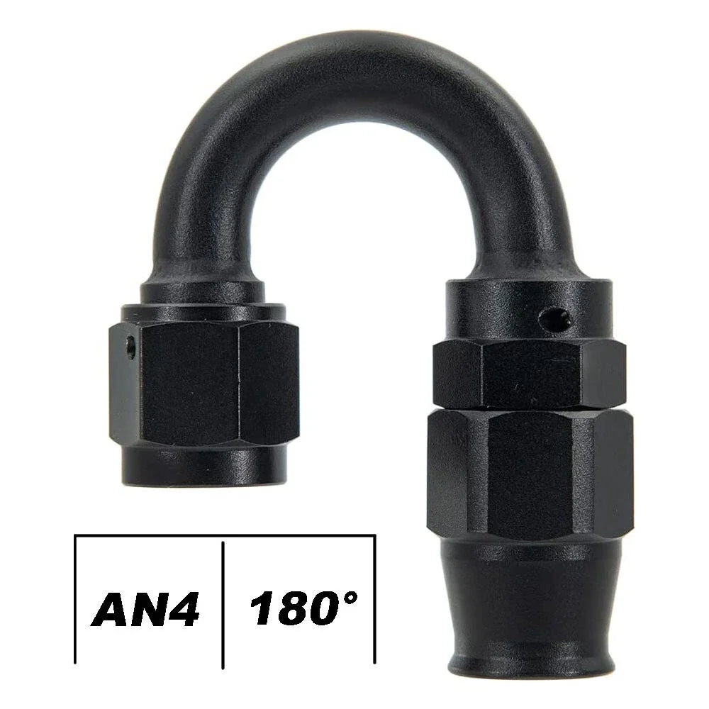 4AN PTFE Teflon Swivel Hose End Fitting Adapter for Motorcycle (180°) (—)