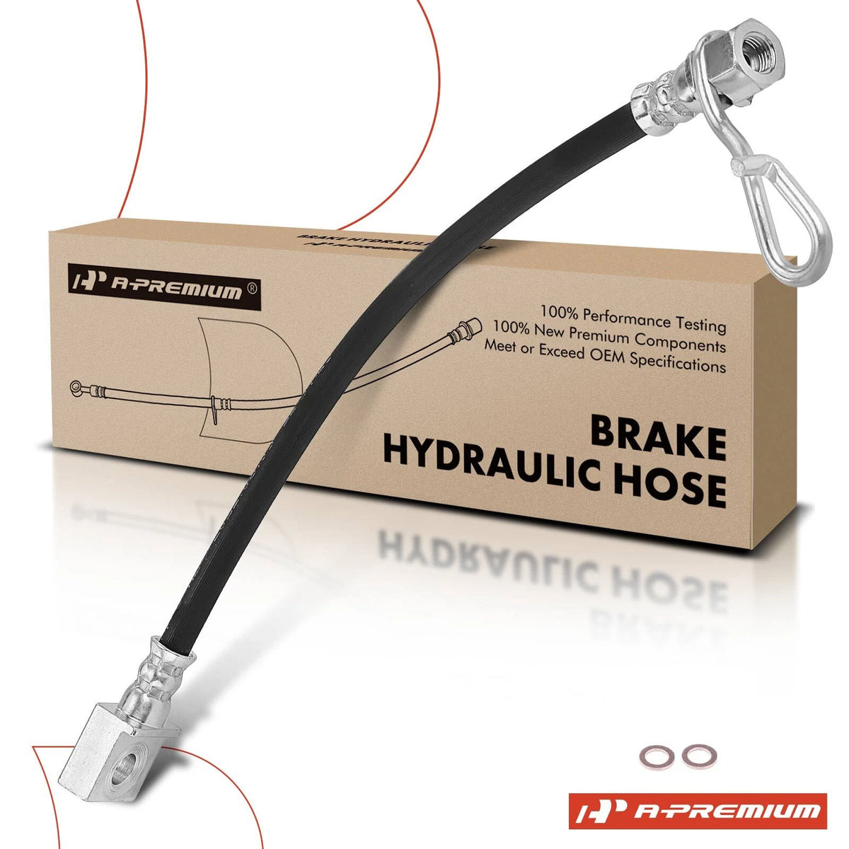A-Premium Rear RH Brake Hydraulic Hose for Ford E-450 Super Duty (2008–2014, 2017–2019, 2021) 8C2Z2A442ER, 2201682