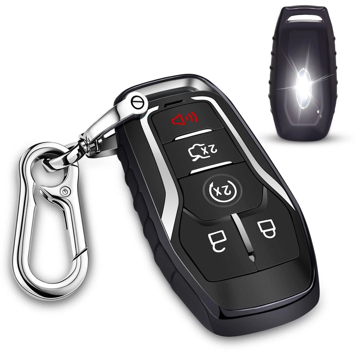 TPU Key Fob Cover for Ford (2015–2023) - Black Key Case Protector