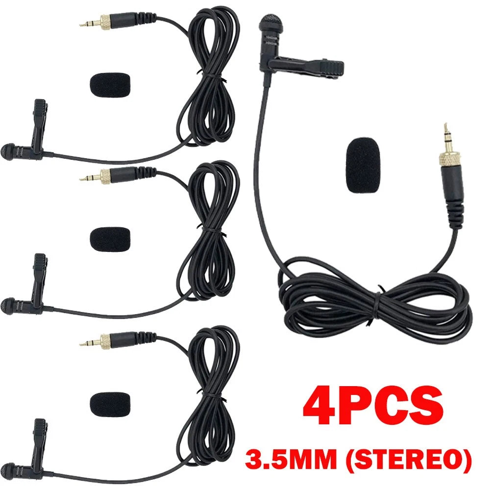 4Pc Lapel Lavalier Microphone for Sennheiser EW100 SK100 G1 G2 G3 EW500 ME2
