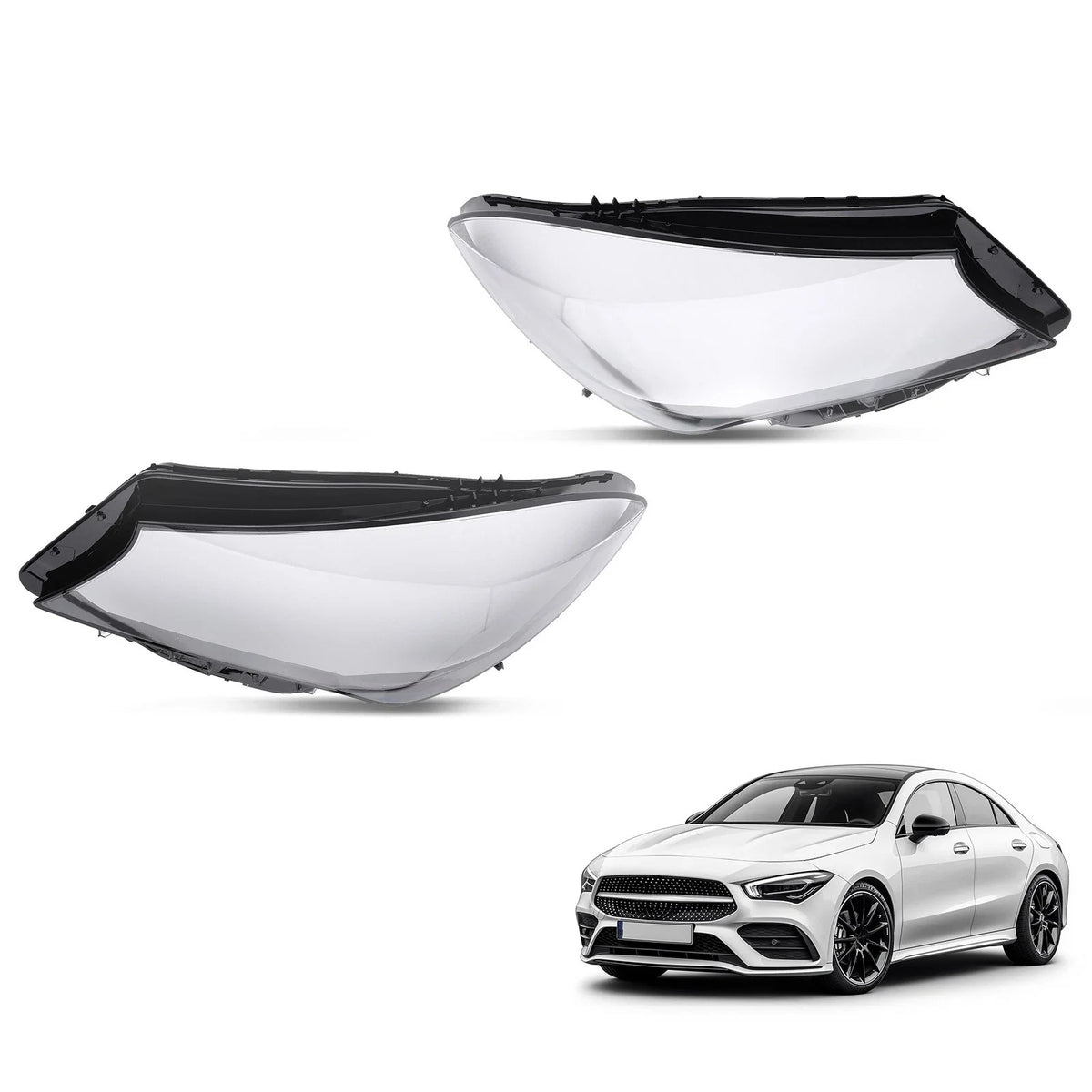 Front Headlight Lens Cover for Mercedes Benz W117 (2016–2019)