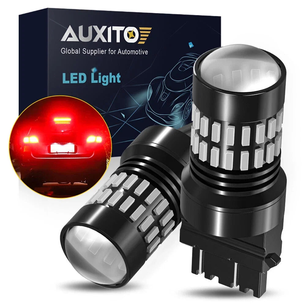 3157 Red LED Strobe Tail Brake Stop Parking Bulbs for AUXITO (CANBUS)