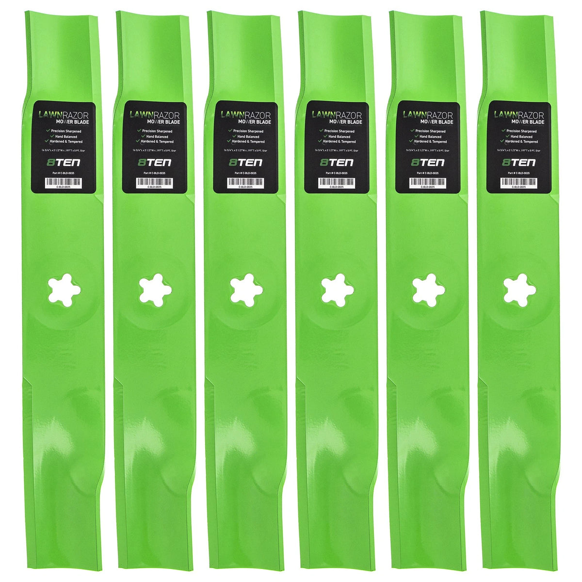 6-Pack Mulching Blade for Statesman SPGT25H48A SP25PH48STC SP25PH48STB