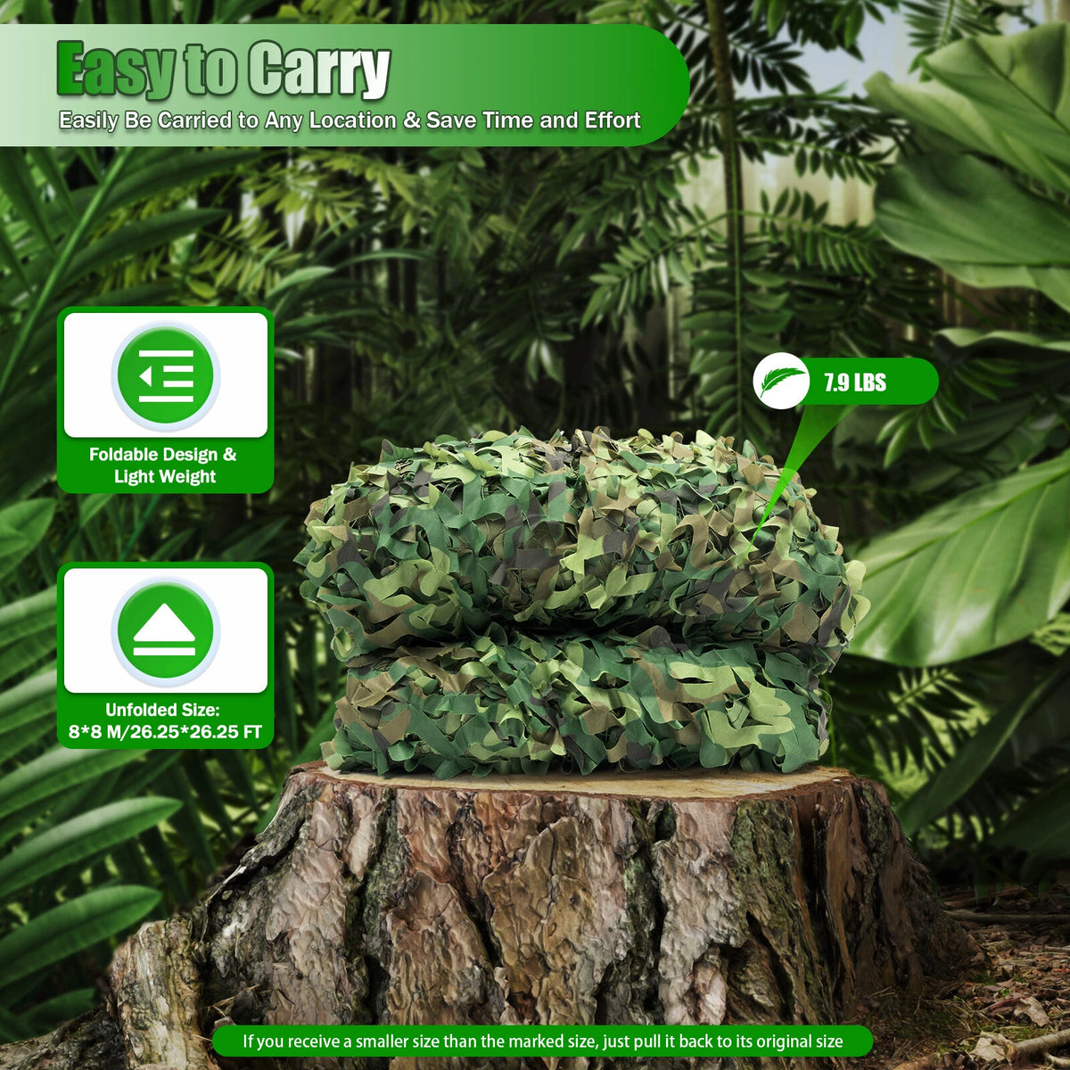 Camouflage Netting 26x26 Ft for Military Camping Hunting