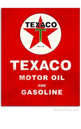 Vintage Texaco Motor Oil Gasoline Sign for Garage (10075)