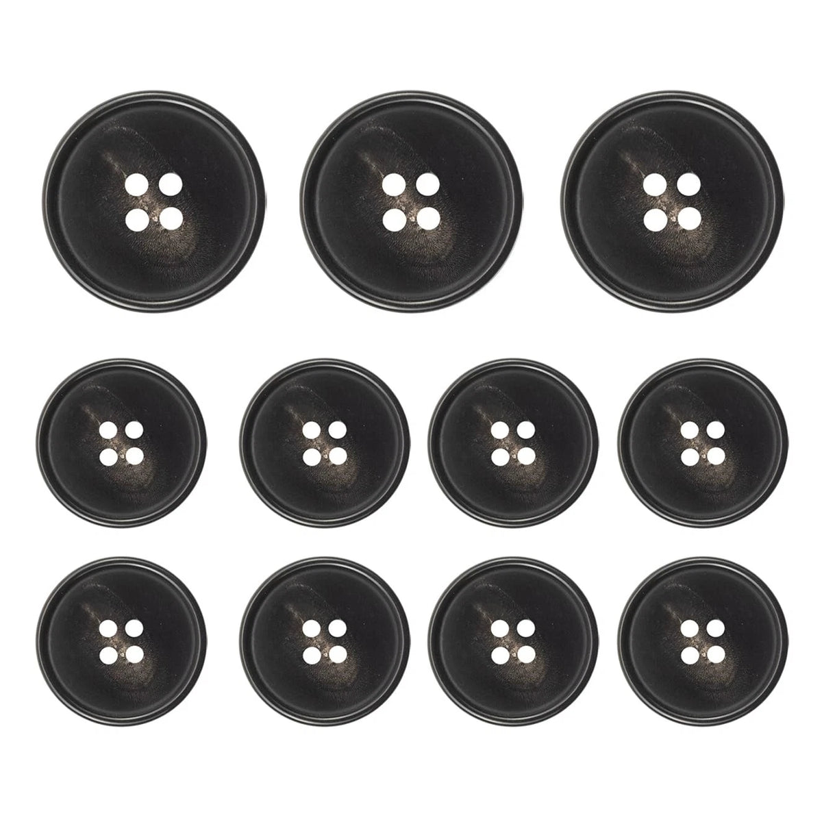 11 Pieces Real Horn Buttons for Blazer and Suit (20mm, 15mm)