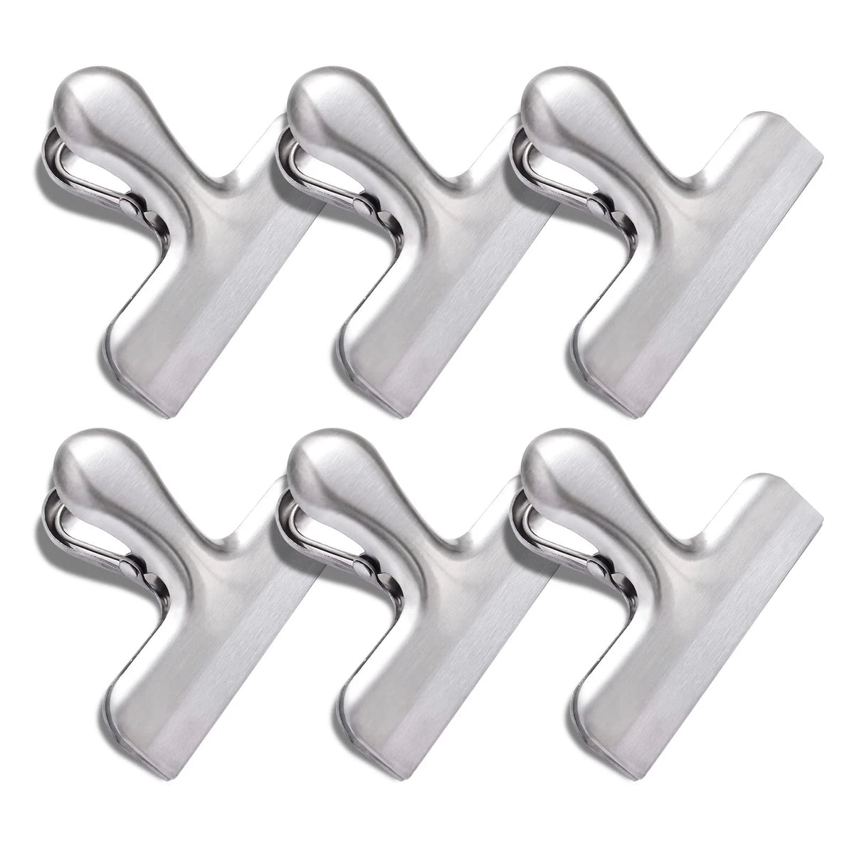 6 Pack Stainless Steel Chip Clips for Food Storage