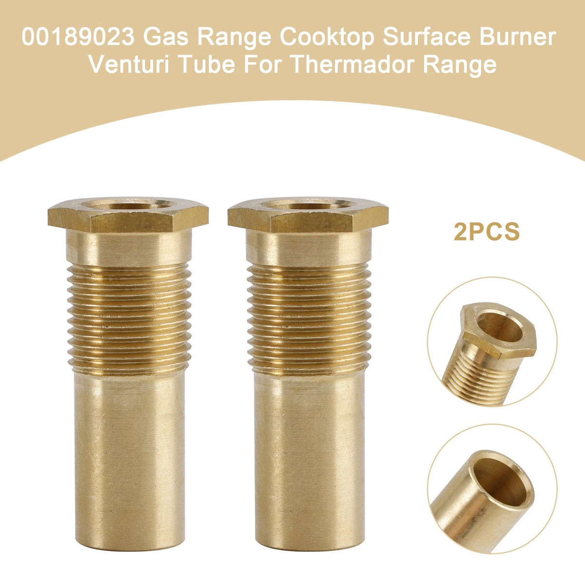 2X Venturi Tube for Thermador Range (00189023, 00415133, 00421676)