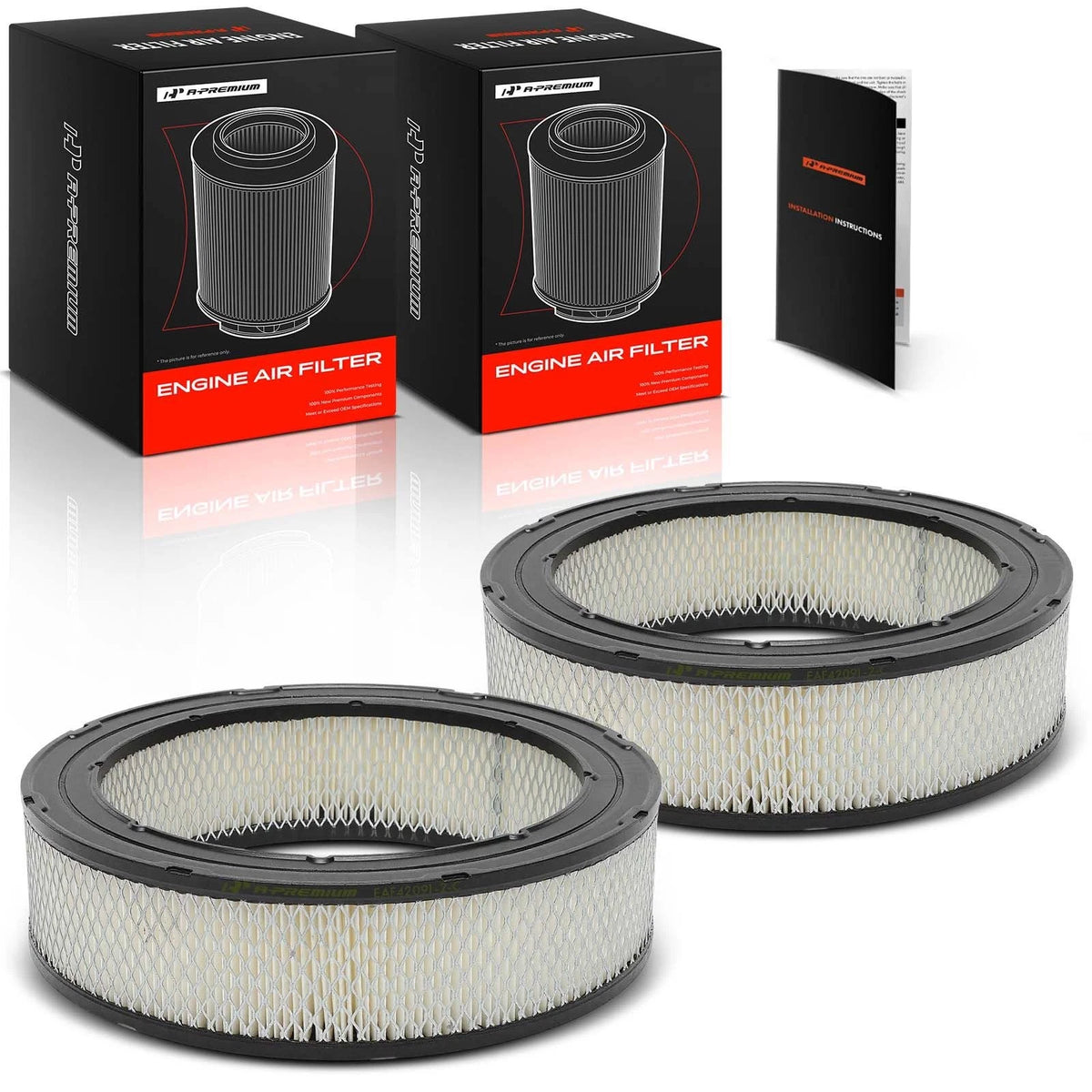 2X Engine Air Filter for Chevy Malibu, Impala, C10, Suburban (1959–1966) - 05026, CA176