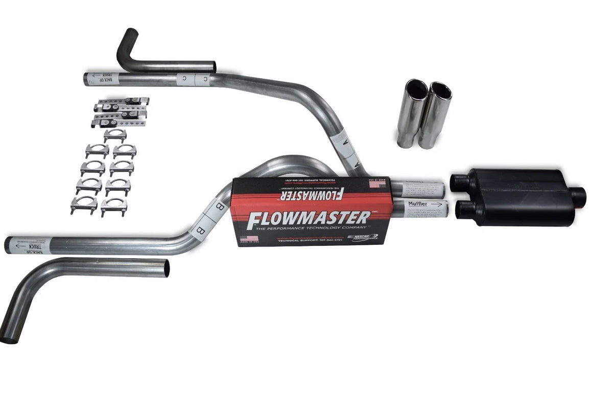 2.5" Dual Exhaust Kit for Dodge Dakota (1997–2005) - Flowmaster 40 Side Clamp