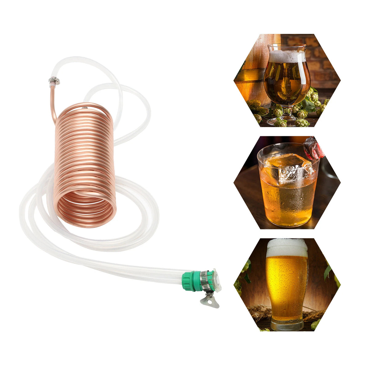 Copper Immersion Wort Chiller Coil for Homebrew Beer Brewing