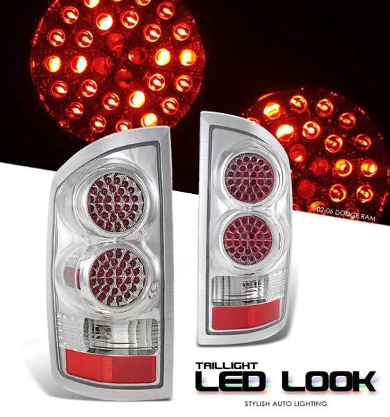 LED Look Chrome Brake Tail Light for Dodge Ram 1500 2500 3500 (2002–2006) NTR6120