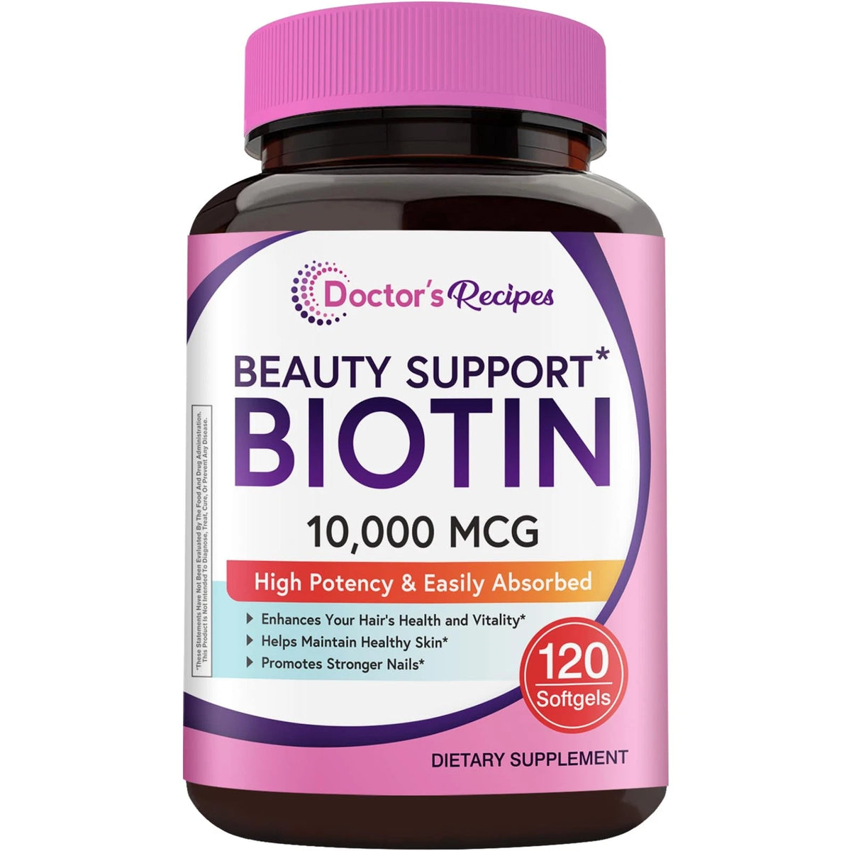 Biotin 10,000mcg for Health Supplement (Pack of 1)