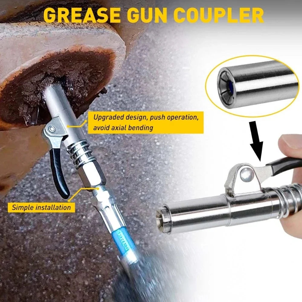 Heavy-Duty Quick Release Grease Coupler NPTI/8 10000PSI for Grease Gun
