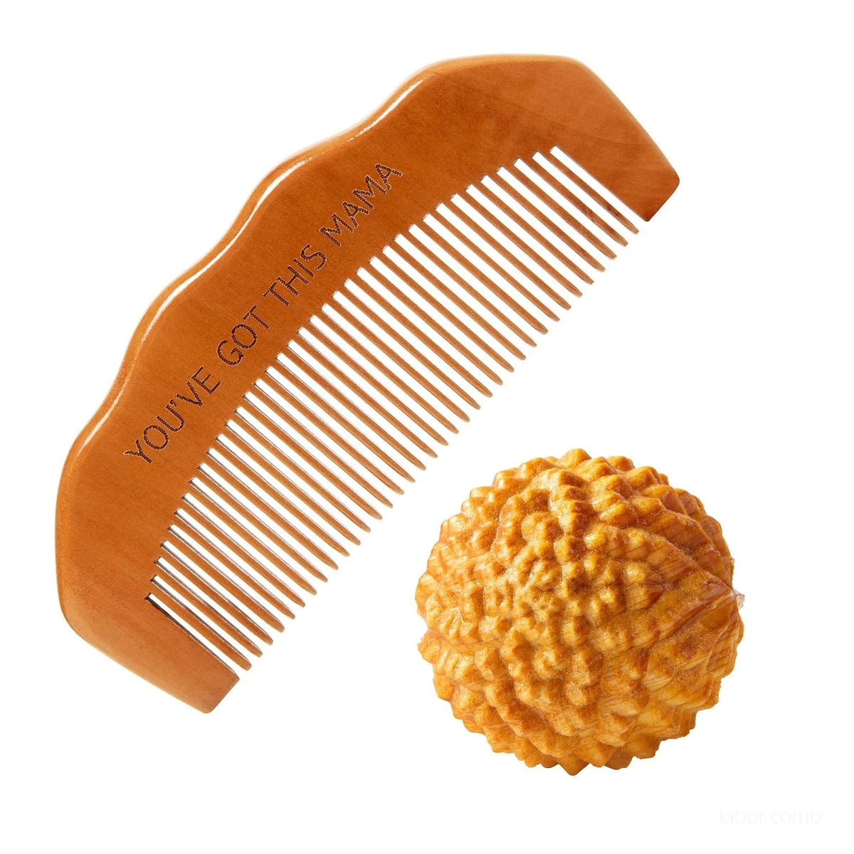 Set of 2 Birth Comb & Acupressure Massage Balls for Labor and Delivery