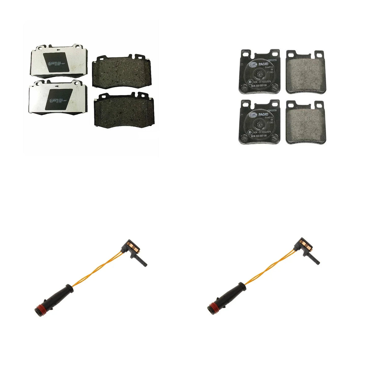 Hella Disc Brake Pad Kit with Sensors for Mercedes W203 C32 AMG (2001–2007)