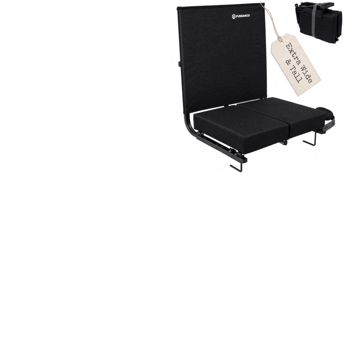 Extra Wide Stadium Seat for Bleachers - Portable Folding Padded Cushion