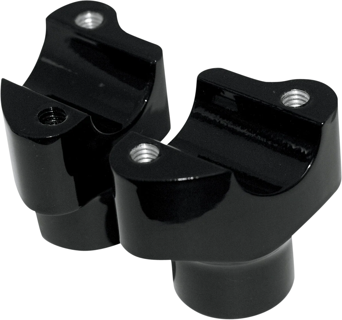 1-1/2" Black Billet Aluminum Handlebar Risers for Harley Davidson
