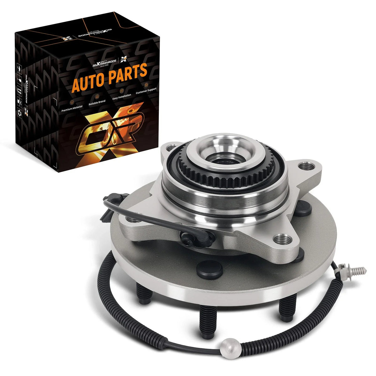 Set of 2 Front Hub & Bearing for Ford F-150 2009–2010 6-Lug
