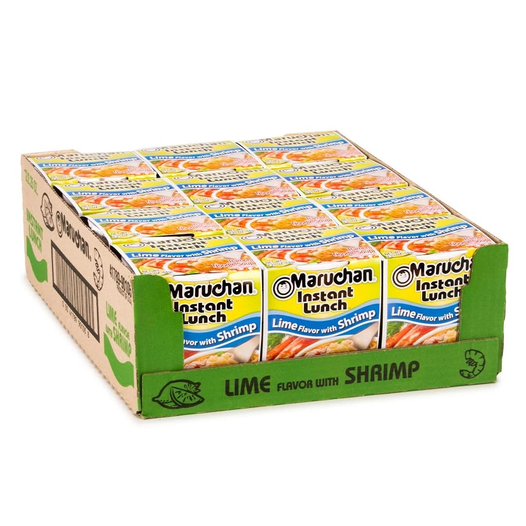 Pack of 12 Maruchan Instant Lunch Ramen Noodles, Lime Flavor
