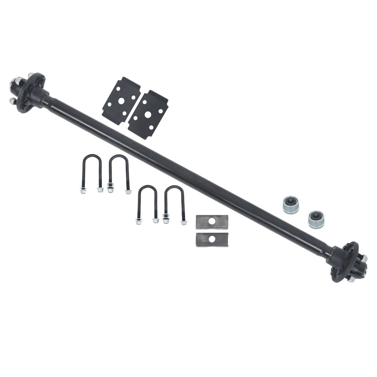 2K 2000lbs Trailer Axle 4 Lug 44" HF w/ U-Bolt Kit for Trailers RVs (AUD146128D)