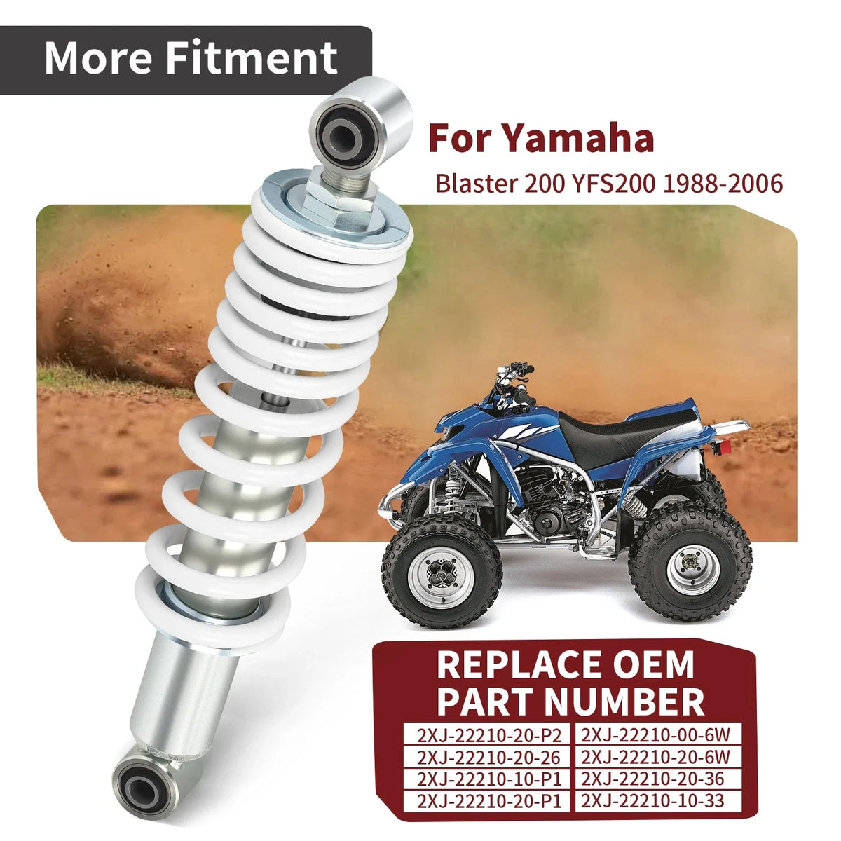 Rear Shock Absorber for Yamaha YFS200 Blaster (1988–2006)