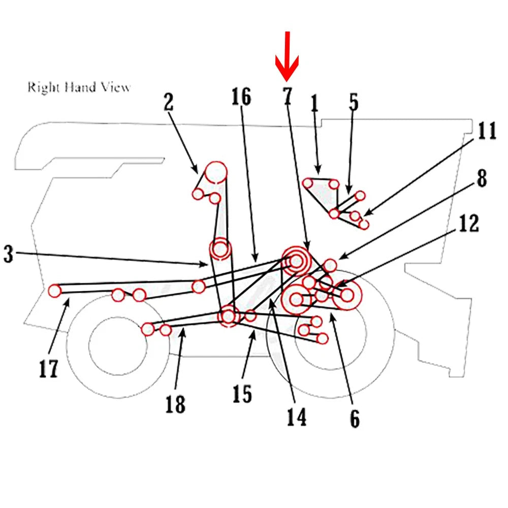 Heavy Duty Countershaft Drive Belt for John Deere Combine