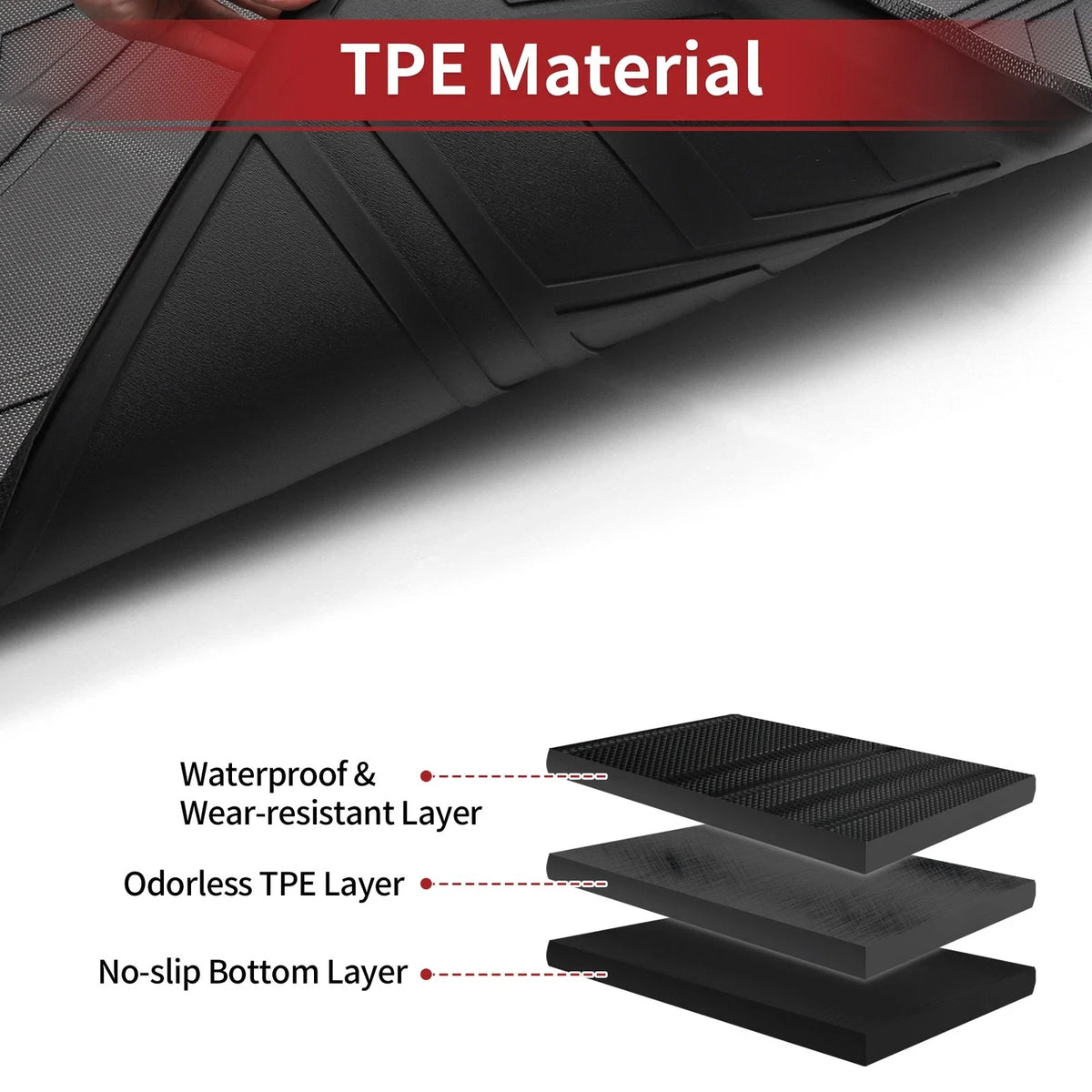 Cargo Liner Rear Trunk Mat for Nissan Altima Sedan (2019–2023) TPE Diamond Pattern