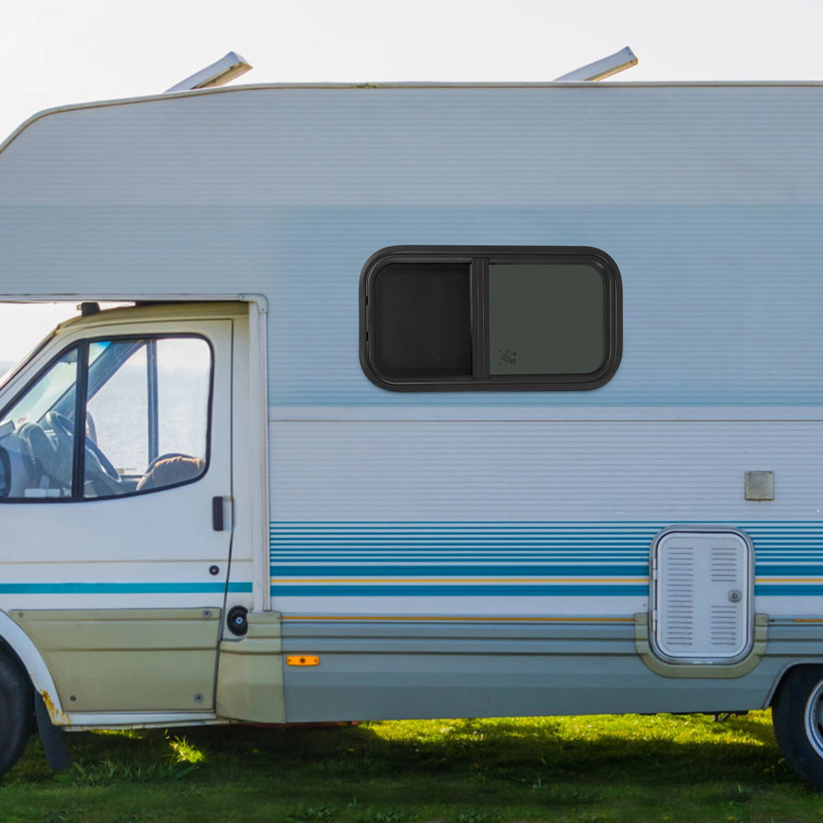 2X Clip-on Mounting RV Windows for RV Vertical Slide Window