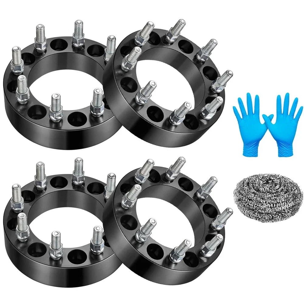 Set of 4 Wheel Spacers 2" 8x6.5 9/16"x18 for Dodge Ram 2500 3500 (1994–2010)