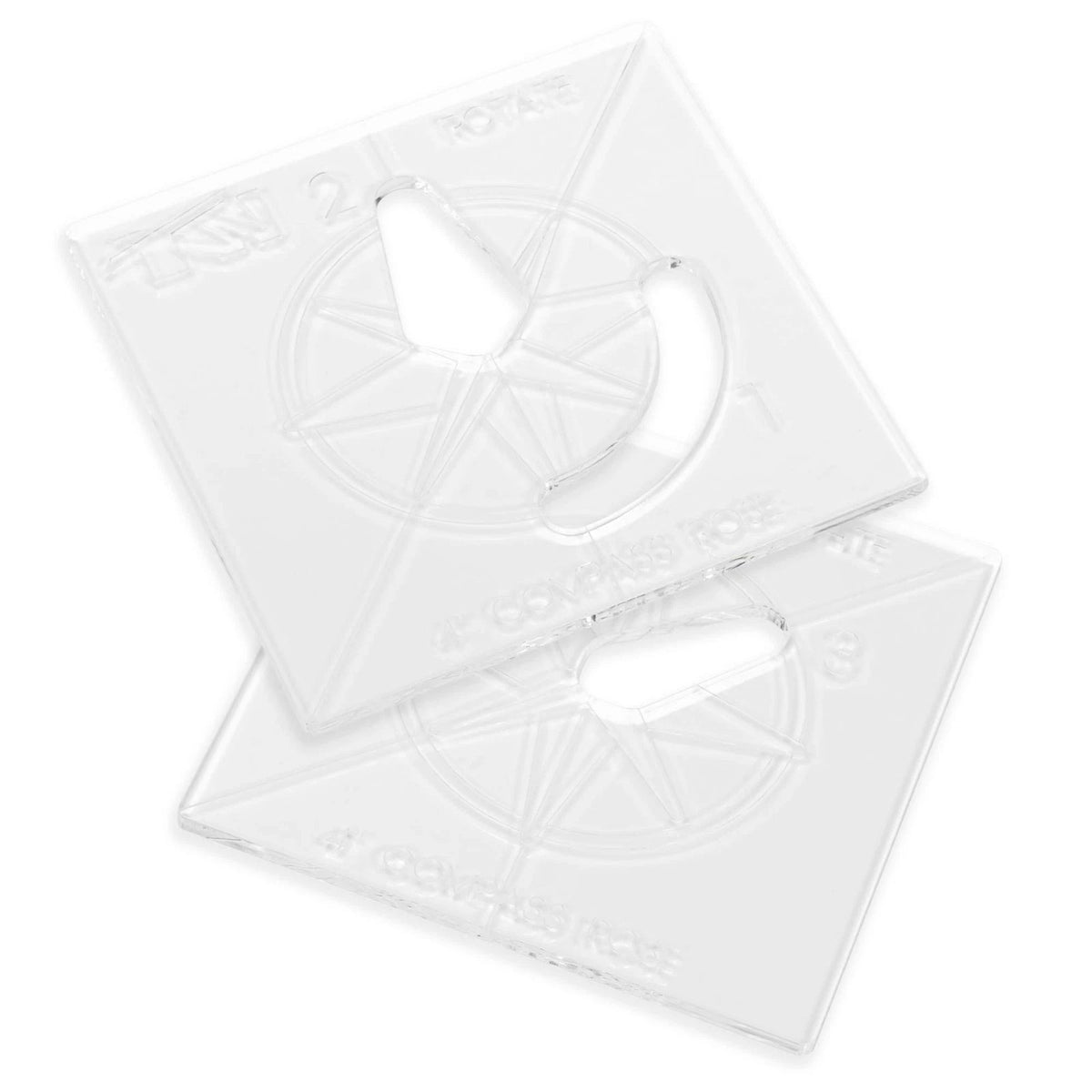 4" Acrylic Router Inlay Templates for Precise Wood Inlay Design