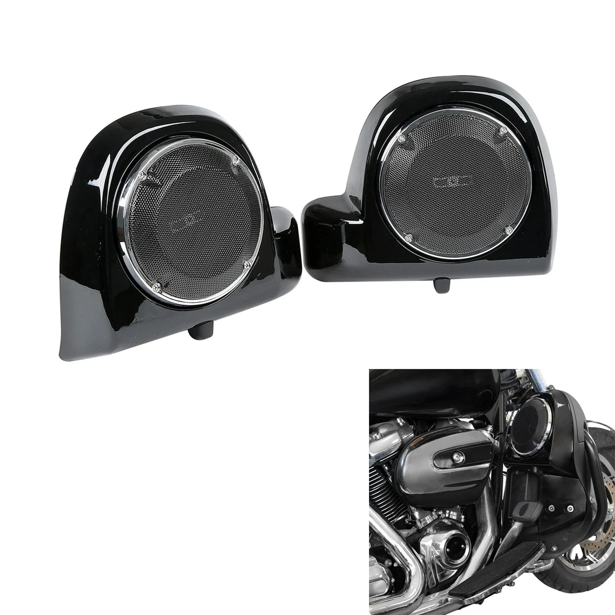 Lower Vented Fairing Speaker Pods Grills for Harley Touring (2014–2024)