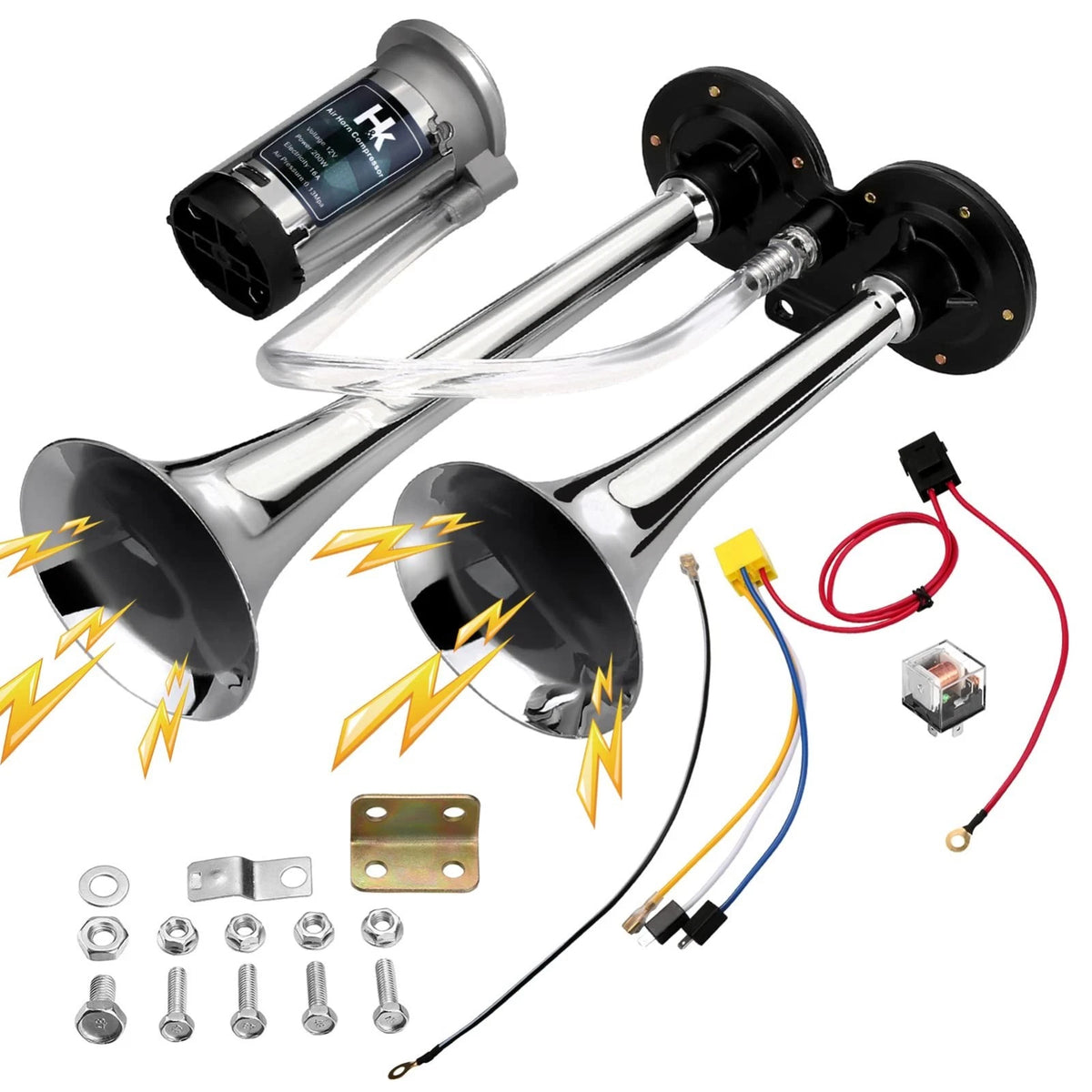 12V 150db Air Horn with Compressor for Vehicles Trucks CE0347