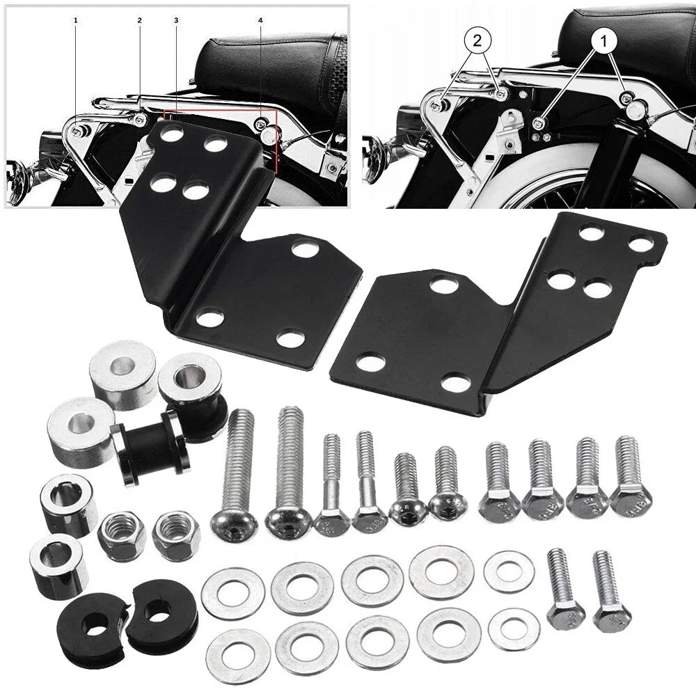 Backrest Sissy Bar Docking Hardware Kit for Harley Touring Street Glide (1997–2008)