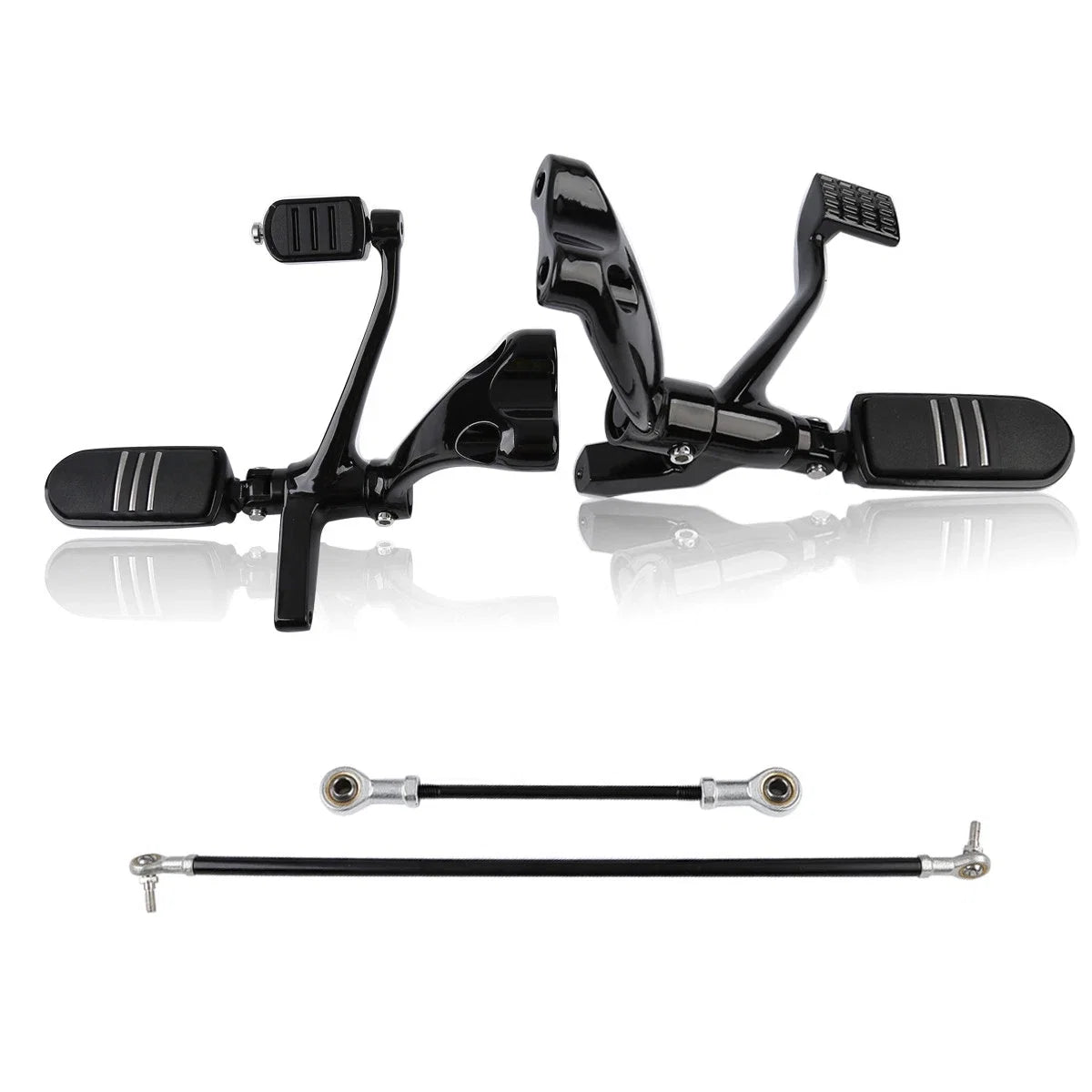 Forward Control Pegs Linkage Levers for Harley Sportster XL883 XL1200 (2004–2013) Black