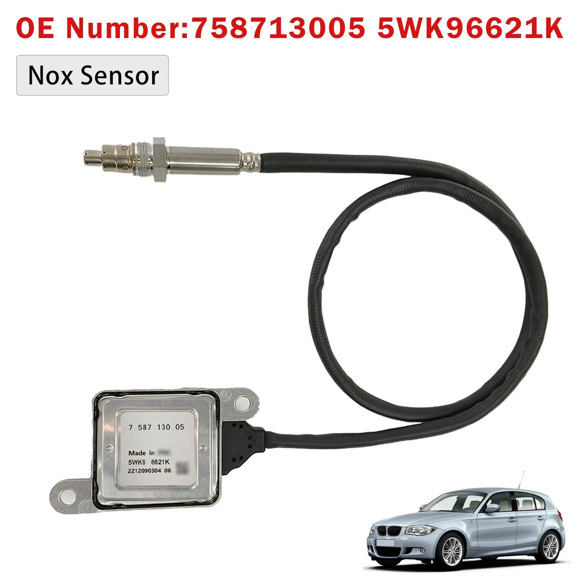 NOx Sensor 2X for BMW 1 3 Series E81 E87 E90 E91 E92 E93 (758713005 5WK96621K)