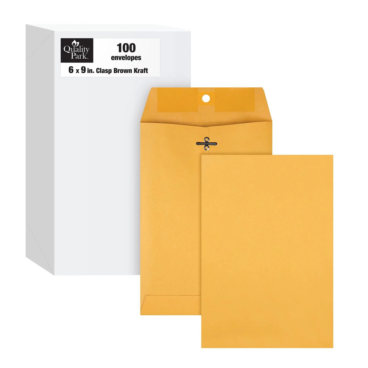 Set of 6 Clasp Envelopes 6 x 9 Inches Kraft