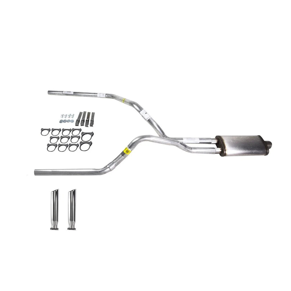 Dual Exhaust 2.5" Stainless Muffler with RC Tip for Ram (1994–2001)