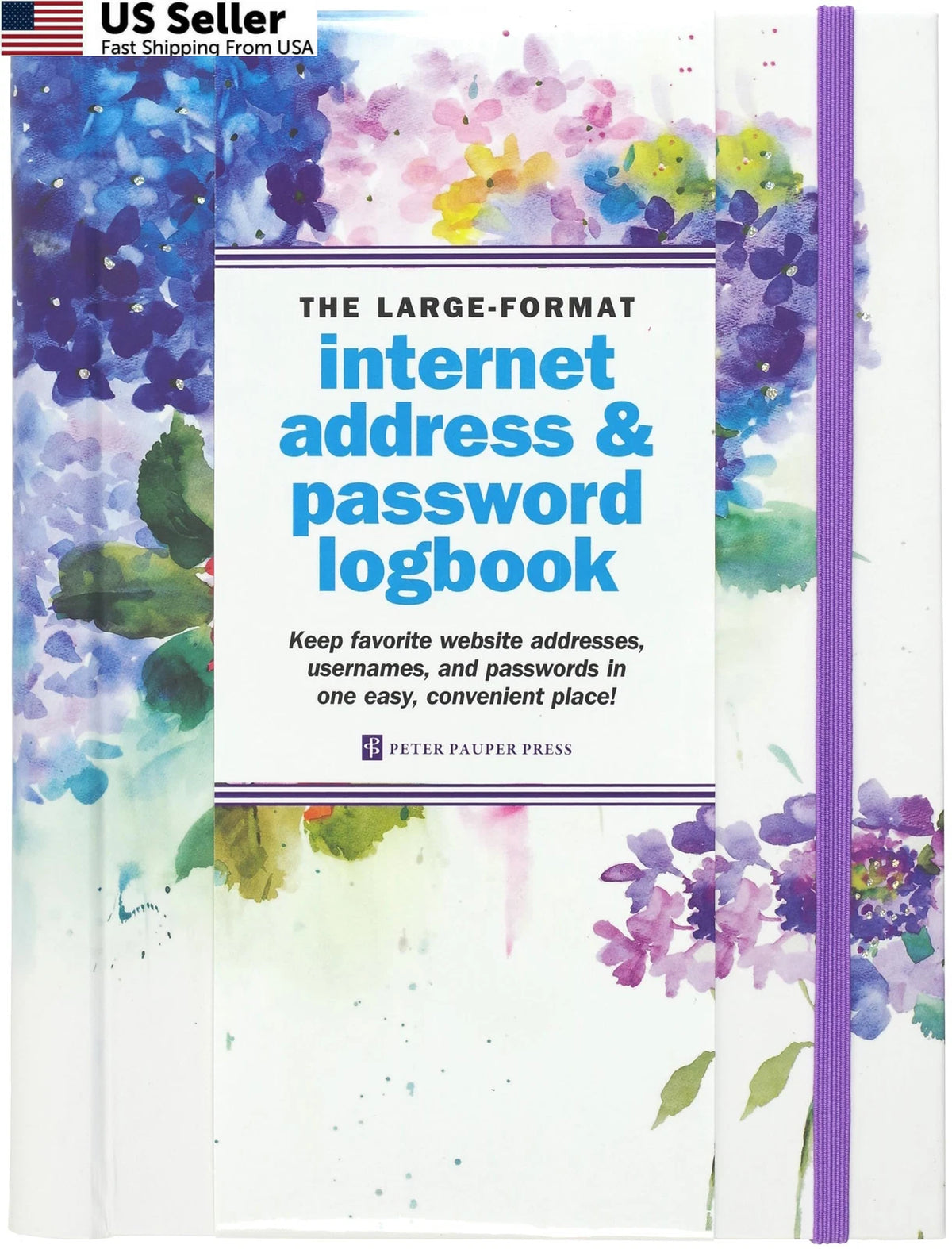 Hydrangeas Large-format Internet Address & Password Logbook