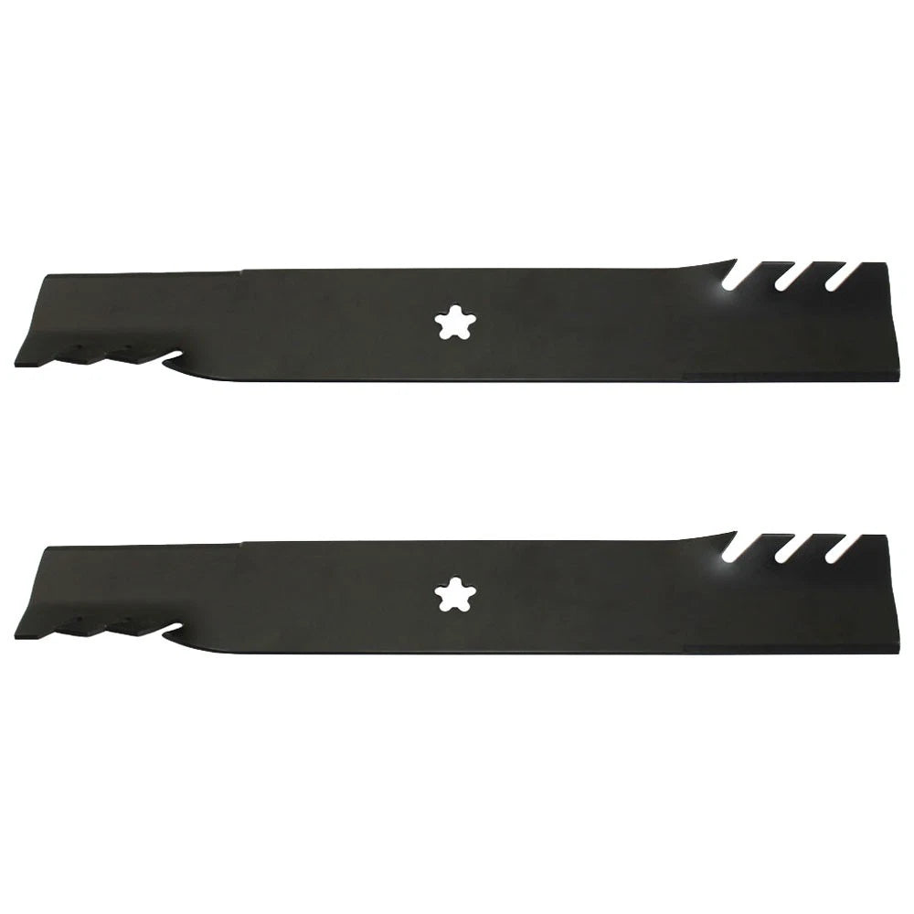 2X Toothed Mulching Mower Blades for Poulan Pro 42" Decks